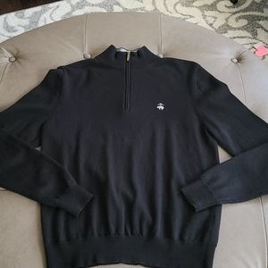 Brooks Brothers Black 1/4 zip
